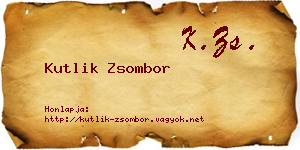 Kutlik Zsombor névjegykártya